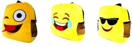 Mochila infantil suave con carita sonriente