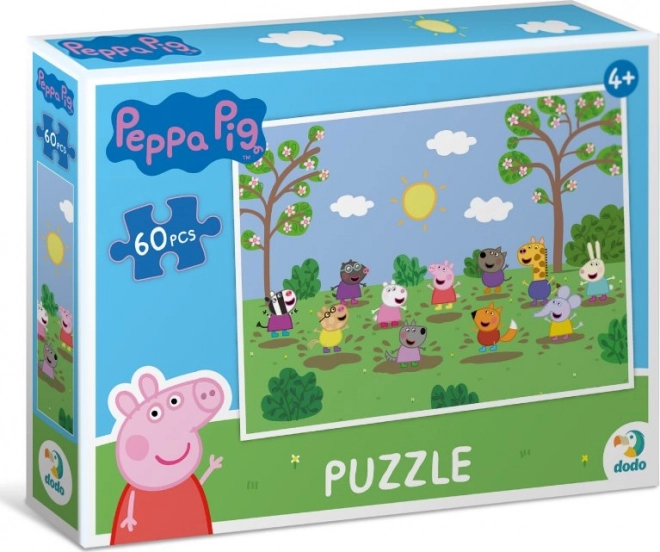 Puzzle PRASÁTKO PEPPA – diversión al sol, 60 piezas