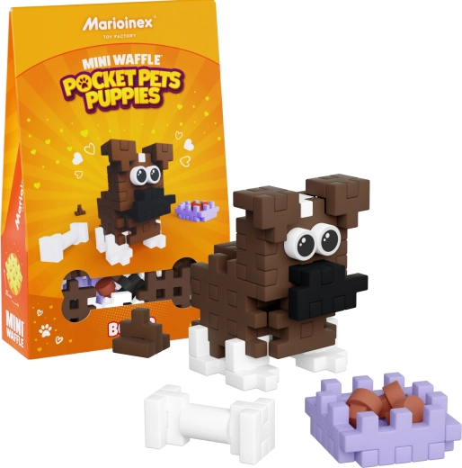 Bloques de construcción Mini Waffle Pocket Pets – bóxer
