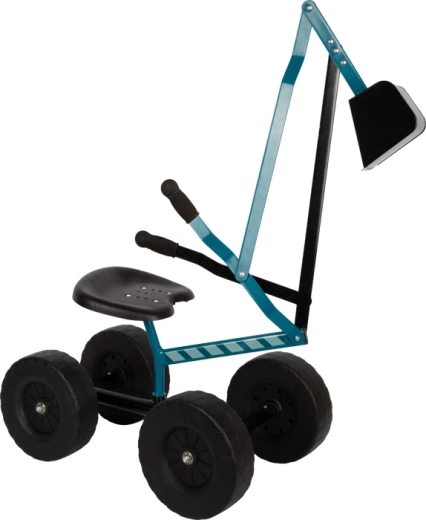 small foot excavadora de pedales infantil con ruedas azul