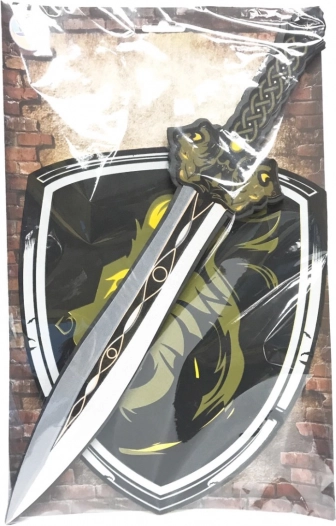 Espada y escudo de espuma con león