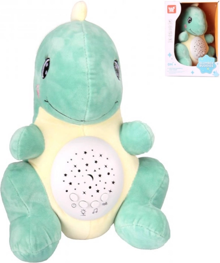 Dinosaurio de peluche con proyector de cielo nocturno con luz y sonido - 1 pieza