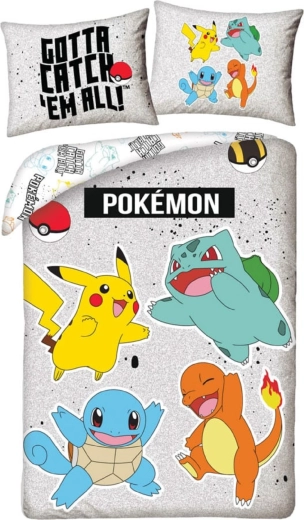 Ropa de cama infantil Pokémon gris 140 × 200 cm