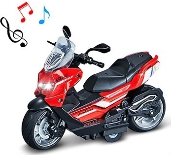 Scooter metálico 1:12 con sonido y luz