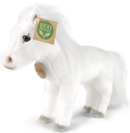 Caballo de peluche blanco 24 cm eco-friendly