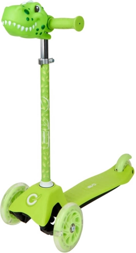 Patinete infantil de tres ruedas Evo mini dinosaurio con ruedas LED luminosas - 1 unidad