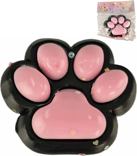 Gran pata de gato antiestrés para apretar de la suerte rosa - 1 pieza