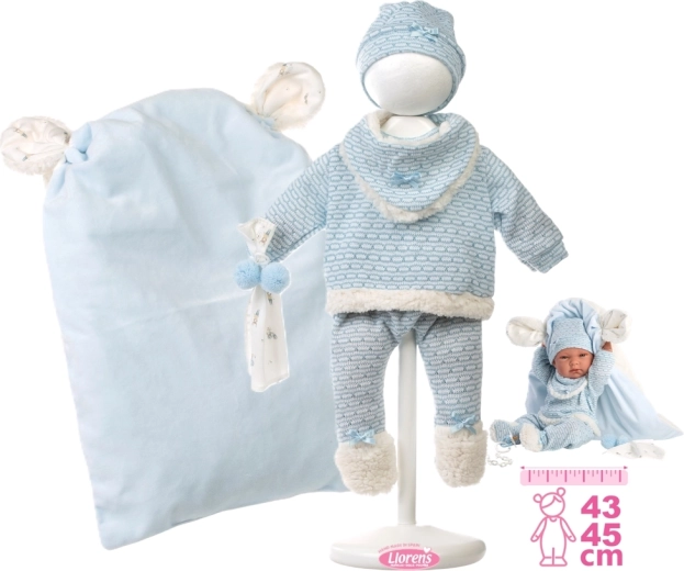 Ropita para muñeca bebé New Born 40–42 cm con accesorios – set de 5 piezas