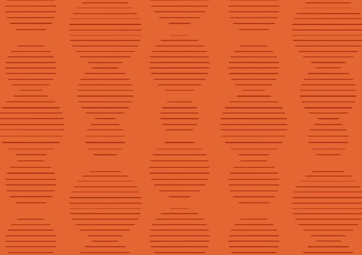 Sobre de colores C6 con círculos naranjas a rayas