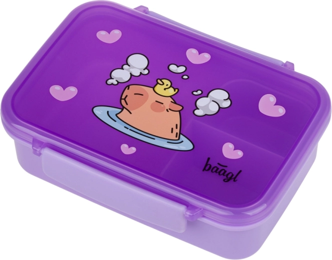 Caja para la merienda Baagl con compartimentos capibara