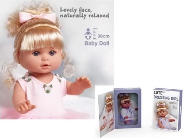 Muñeca de 39 cm con vestido