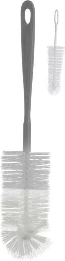 BabyOno cepillos para biberones y chupetes, 2 uds., gris