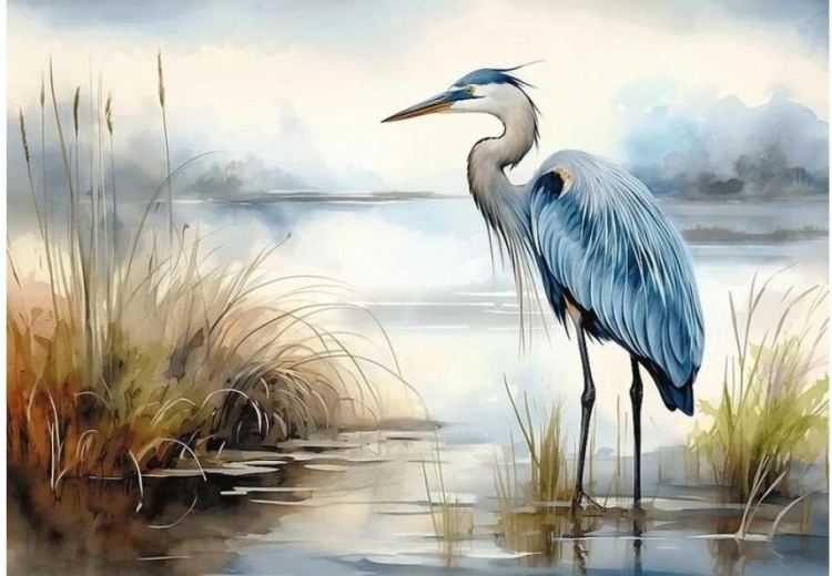 Puzzle Trefl Premium Plus: garza en la naturaleza, 1000 piezas