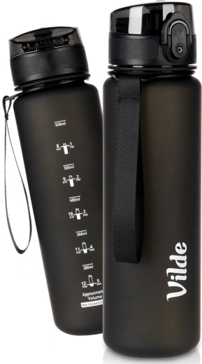 Vilde botella de agua negra 650 ml