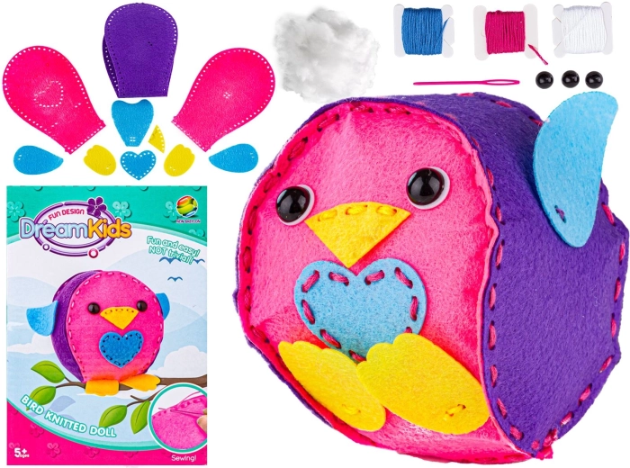 Kit creativo para coser un peluche – pajarito
