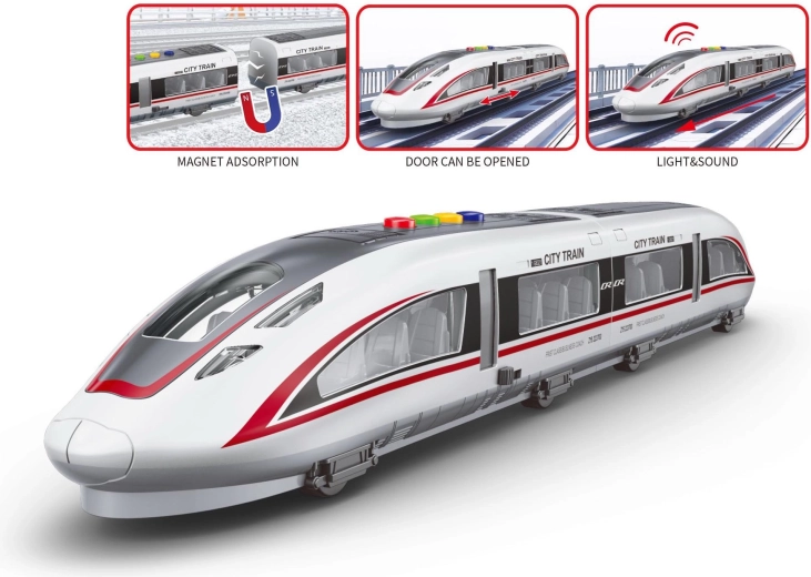 Tren con efectos luminosos y sonoros de 61 cm