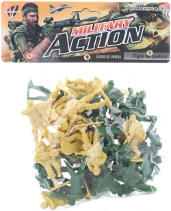 Soldaditos de plástico en bolsa 6 cm – dos conjuntos de colores