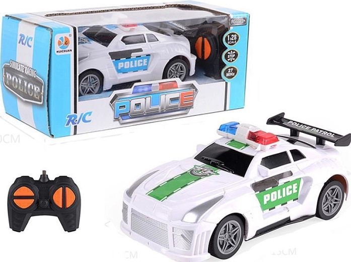 Coche de policía RC Adar con control remoto 27 MHz 1:28 - 1 unidad