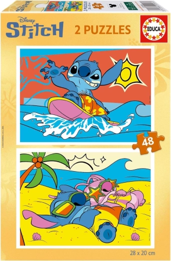 Puzzle infantil Educa Stitch 2x48 piezas