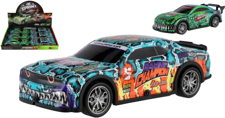 Coche de carreras con mecanismo de inercia con luz y sonido 19,5 cm