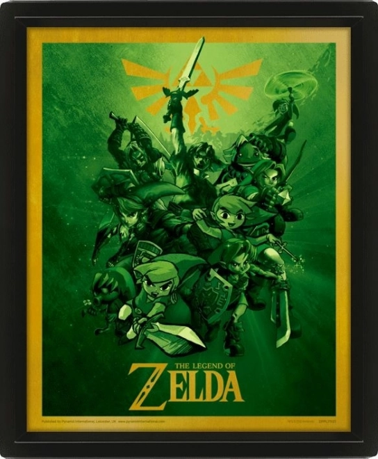 Imagen 3D ZELDA con impresión lenticular 23×28 cm