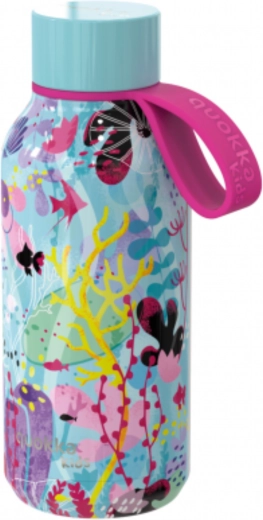 Botella térmica infantil de acero inoxidable Quokka Kids Solid underwater con asa 330 ml