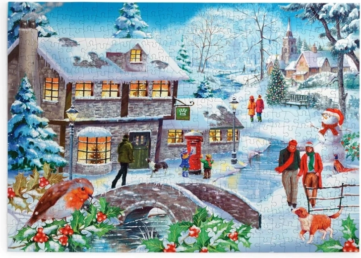 Puzzle Paseo invernal con 500 piezas grandes