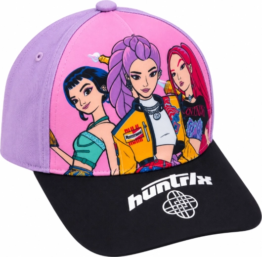 Gorra infantil K-Pop Demon Hunters HUNTR/X morada y negra