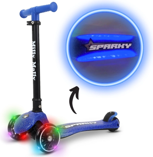 Patinete infantil de tres ruedas Milly Mally Sparky blue