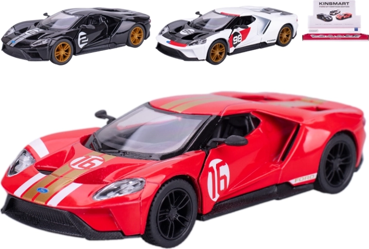 Modelo de coche metálico Ford GT Heritage Edition 1:38 Kinsmart