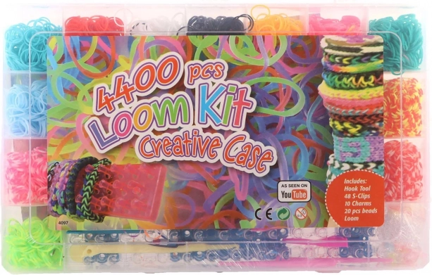 Mega set de gomas Loom 4400 piezas