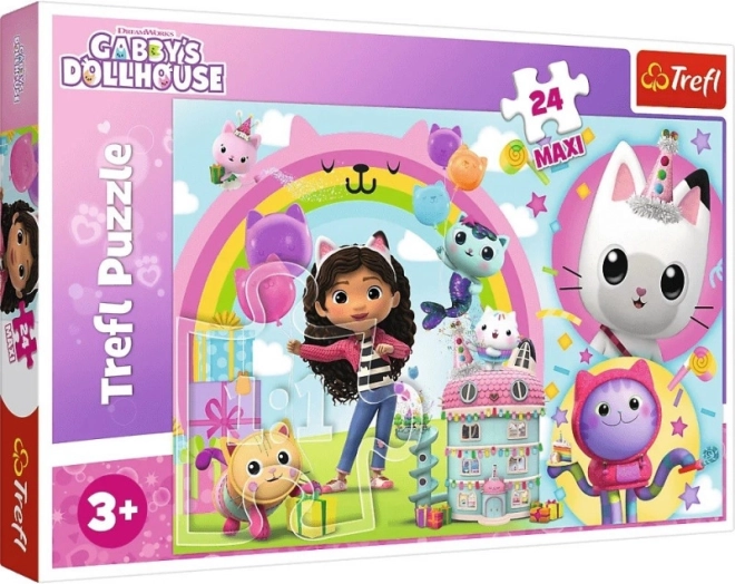 Puzzle Trefl Maxi 24 piezas CASA DE MUÑECAS DE GABI – Gabi divertida