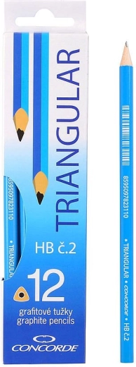Lápices de grafito triangulares CONCORDE HB, 12 uds.