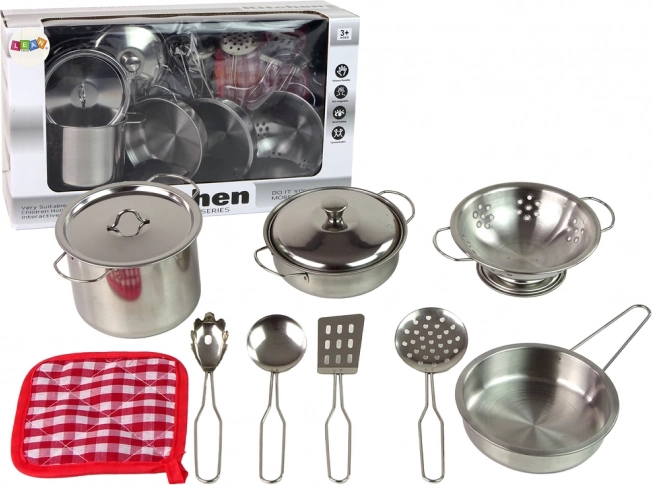 Juego de ollas y accesorios de cocina para niños