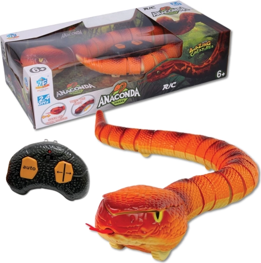 Serpiente RC con biomimética y ojos luminosos – naranja
