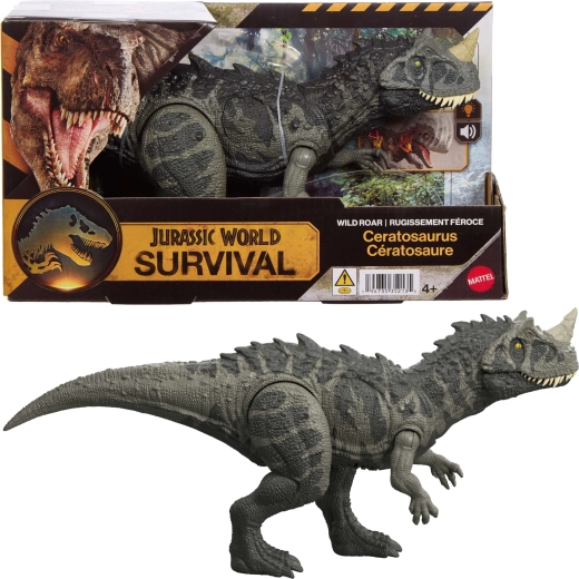 Figura interactiva de dinosaurio JURASSIC WORLD Survival Ceratosaurus 30 cm