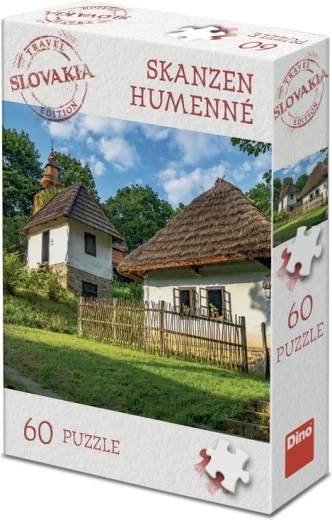 Dino Puzzle edición turística Eslovaquia – museo al aire libre de Humenné 60 piezas