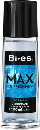 Desodorante en spray perfumado para hombre en frasco de vidrio BI-ES Max Ice Freshness 100 ml