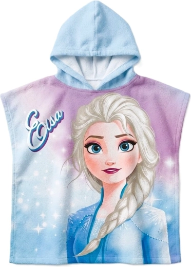 Poncho infantil de secado rápido con capucha Frozen – Reino de Hielo