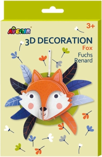 Decoración 3D de zorro para colgar