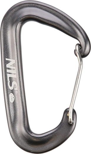 Mosquetón de aluminio NILS Camp 12 kN gris