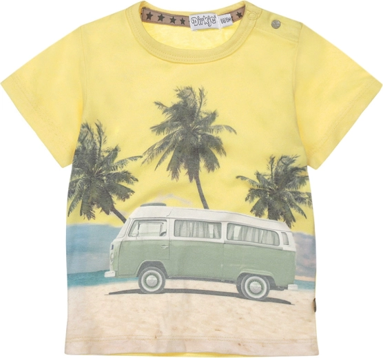Camiseta infantil de niño Dirkje de manga corta amarilla talla 74