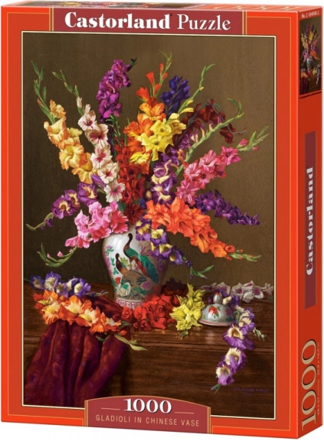 Puzzle 1000 piezas: gladiolos en un jarrón chino