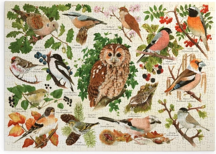 Puzzle Pájaros del bosque, 500 piezas grandes