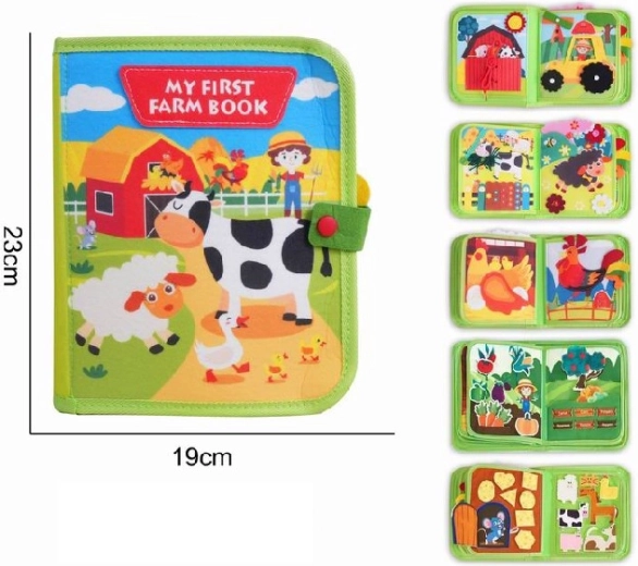 Libro de tela para bebés Granja