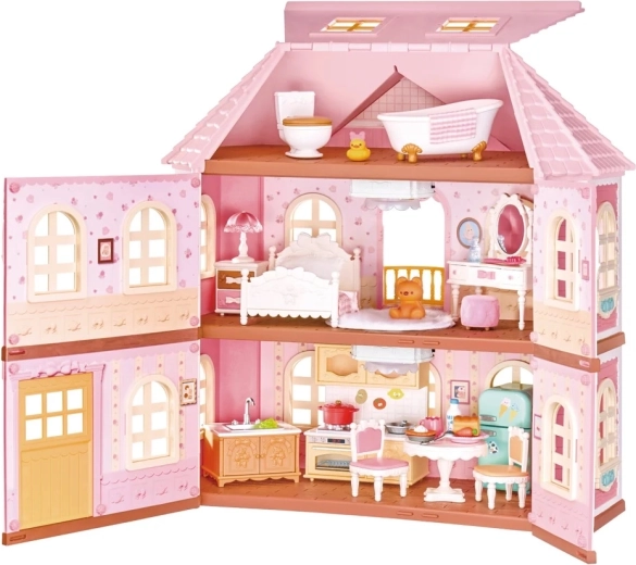 RoboTime maqueta 3D para construir de la villa victoriana Fairy Rose Cottage