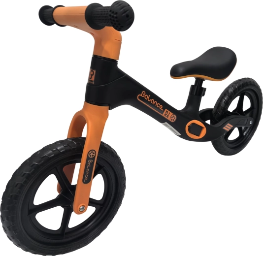 Bicicleta de equilibrio infantil Balance Bike negro-naranja