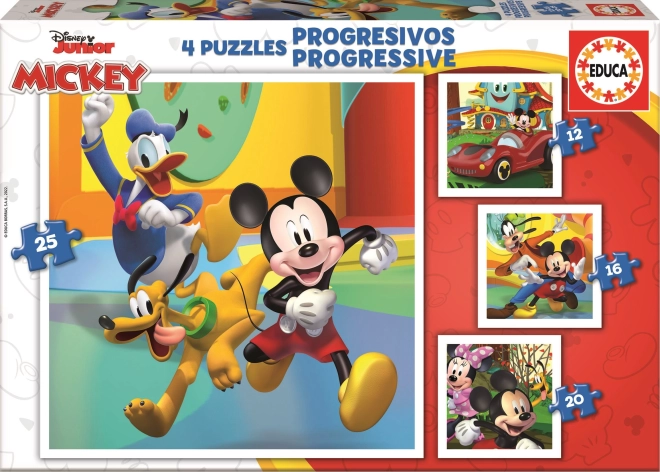 Educa puzzle Mickey y amigos 4 en 1