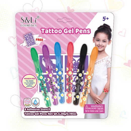 Set de rotuladores para tatuajes con plantillas