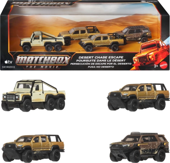 Matchbox The Movie Desert Chase Escape set de 4 vehículos 1:64
